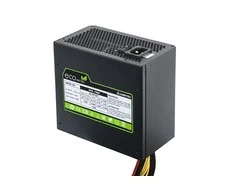 CHIEFTEC ECO serijos 500 W ATX-12V V.2.3 maitinimo šaltinis su 12 cm ventiliatoriumi Aktyvus PFC 230 V tik 85 proc. Efektyvumas, įskaitant maitinimo laidą