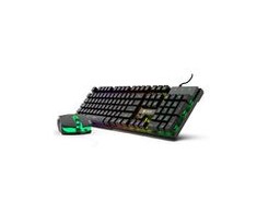 Incase INCA Pelė žaidimams+Klaviatūra RGB/ 3200DPI/6Tasten/1.50m juodas retail