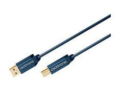 Kabelis USB Clicktronic USB-A - USB-B 1,8 m Mėlyna (JAB-1404854)