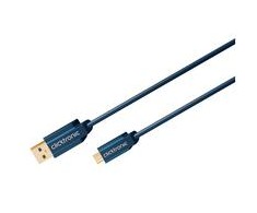 Clicktronic USB-A – miniUSB laidas, 1,8 m mėlynas (RB70127)