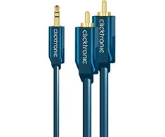 Kabelis Clicktronic Jack 3.5mm - RCA (Cinch) x2 2m tamsiai mėlyna (70467)