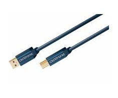 Kabelis USB Clicktronic USB-A - USB-B 3 m Mėlyna (RB70093)