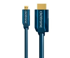 CLICKTRONIC Kabelis HDMI – micro HDMI 2.0 4K 60Hz 5m