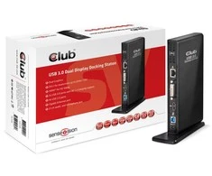 Club 3D Club3D CSV-3242HD USB 3.0 dviejų ekranų prijungimo stotelė 4x USB2.0/RJ45/DVI-I/HDMI/USB-B/USB3.0/3.5mm lizdas