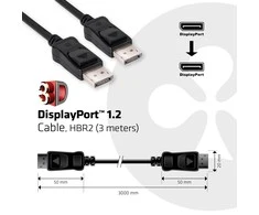 Kabelis Club 3D DisplayPort - DisplayPort 3m juoda (CAC-1064)