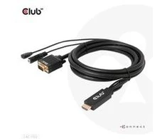 Kabelis Club 3D HDMI - D-Sub (VGA) 2m juoda (CAC-1712)