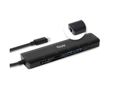 Club 3D USB-C 3.2 7in1 Hub HDMI 4K60HZ su SD TF kortelės lizdu + RJ45