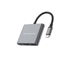 HUB USB Conceptronic Adapteris USB-C -> HDMI,2xUSB3.0,PD,SD 0.15m