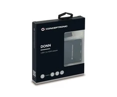 Stotis / replikatorius Conceptronic DonN01B USB-C - HDMI + USB-C + USB Juodas (DonN01B)