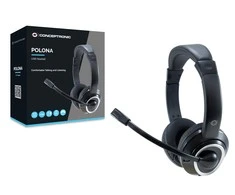 CONCEPTRONIC Ausinės USB Mikro,int.Bed.Stereo 2.0m sw