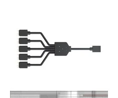 Cooler Master MFX-AWHN-1NNN5-R1 kompiuterio aušinimo komponentas Motininė plokštė RGB šakotuvo laidas Juoda