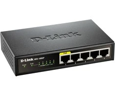 Šakotuvas D-Link DES-1005P/E tinklo komutatorius Ne-valdomas L2 Fast Ethernet (10/100) Juoda Maitinimas per Eternetą (PoE)