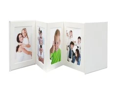 Nuotraukų rėmelis Deknudt Leporello baltas 8x10x15 odinis, 8 nuotraukoms A66DC18PH