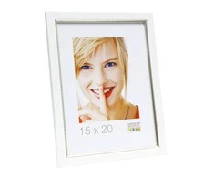 Nuotraukų rėmelis Deknudt S46AF1 15x20 Derva balta w. sidabras