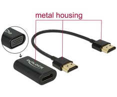 Adapteris AV Delock HDMI - D-Sub (VGA) juoda (65667)