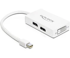 DELOCK Adapteris mini Displayport 1.1 male > VGA / HDMI / DVI female Passive juodas