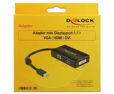 DELOCK Adapteris mini Displayport 1.1 male > VGA / HDMI / DVI female Passive juodas