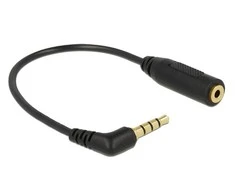 Delock kabelio lizdo kištukas 3,5 mm 4 kontaktų kampu > lizdo lizdas 2,5 mm 3 kontaktas