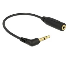 Delock kabelio lizdo kištukas 3,5 mm 3 kontaktų kampu > lizdo lizdas 2,5 mm 3 kontaktas