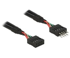 PRZEDŁUŻACZ USB PIN HEADER M/F 10 PIN 2.0 10CM JUODA DELOCK