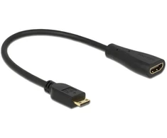 Delock adapterio kabelis mini HDMI-C vyriškas > HDMI-A moteriškas 23 cm