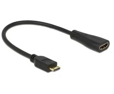 Delock adapterio kabelis mini HDMI-C vyriškas > HDMI-A moteriškas 23 cm