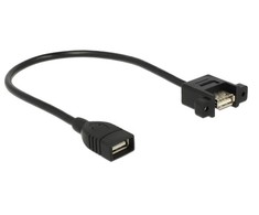 KABELIS USB-AF-AF 2.0 25CM PANEL MOUNT DELOCK