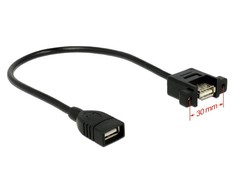 KABELIS USB-AF-AF 2.0 25CM PANEL MOUNT DELOCK