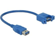 Kabelis USB Delock USB-A - USB-A 0.25 m Mėlyna (85111)
