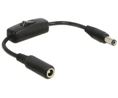 Delock Adapterkabel DC 5,5 x 2,5 mm Stecker > DC 5,5 x 2,5 mm