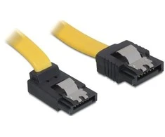 DELOCK Cable SATA 20cm geltonas aukštyn/tiesus metalinis
