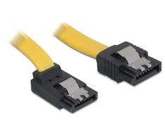 DELOCK Cable SATA 20cm geltonas aukštyn/tiesus metalinis