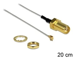 Delock Antennenkabel SMA Buchse zum Einbau > MHF II /U.FL-LP