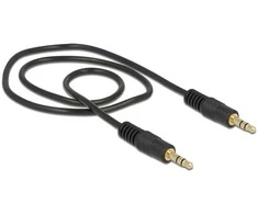 Kabelis Delock Jack 3.5mm - Jack 3.5mm 0.5m juoda (83742)