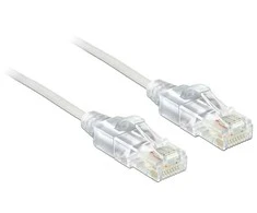 PATCHCORD KAT.6 UTP 0.5M MIEDŹ SLIM Baltas DELOCK