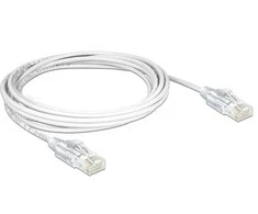 PATCHCORD KAT.6 UTP 0.5M MIEDŹ SLIM Baltas DELOCK