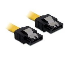 DELOCK Cable SATA 50cm geltonas tiesus/tiesus metalinis