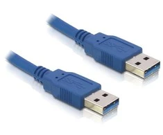 „Delock“ kabelis USB 3.0 A tipo kištukas > USB 3.0 A tipo kištukas, 0,5 m mėlynas