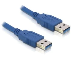 „Delock“ kabelis USB 3.0 A tipo kištukas > USB 3.0 A tipo kištukas, 0,5 m mėlynas