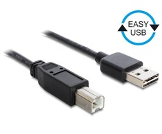 Delock kabelis EASY-USB 2.0 tipo A kištukas > USB 2.0 tipo B kištukas 0,5 m juodas