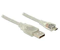 CABLE USB MICRO(M)->USB-A(M) 2.0 0.5M SKAIDRUS DELOCK
