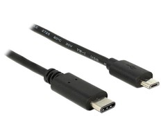 Delock kabelis USB Type-C™ 2.0 kištukas > USB 2.0 tipo Micro-B kištukas 0,5 m juodas