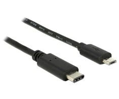 Delock kabelis USB Type-C™ 2.0 kištukas > USB 2.0 tipo Micro-B kištukas 0,5 m juodas