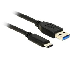 USB kabelis DeLOCK, 0,5 m, Type C ma - Type A ma, 3.1 Gen 2, juodas / 83869