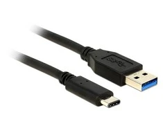 USB kabelis DeLOCK, 0,5 m, Type C ma - Type A ma, 3.1 Gen 2, juodas / 83869