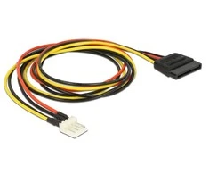 Delock Kabelis Power SATA 15 Pin Stecker > Floppy 4 Pin Steck