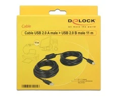 Delock Cable USB 2.0 A tipo kištukas > USB 2.0 B tipo kištukas 11 m