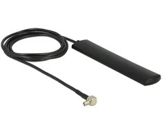 Delock Antenna LTE TS-9 kištukas 3 dBi įvairiakryptis standus juodas lipnus tvirtinimas