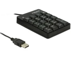 DELOCK USB klaviatūra 19 klavišų juodos spalvos