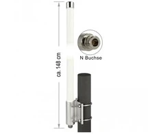Delock Antenna LoRa SDR 868Mhz lizdas 8dbi 1474mm omni fiksuotas baltas lauko
